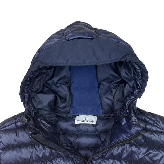 Blue Stone Island Garment Dyed Down Puffer Jacket