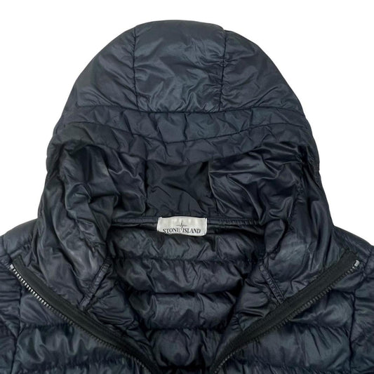 Blue Stone Island Garment Dyed Down Puffer Jacket .