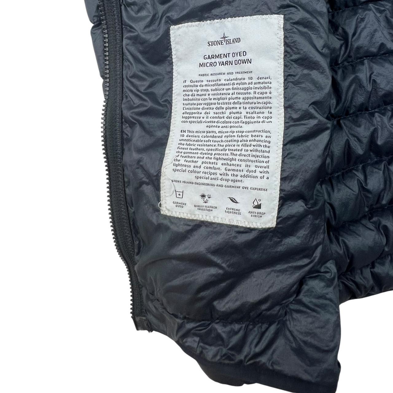 Blue Stone Island Garment Dyed Down Puffer Jacket .