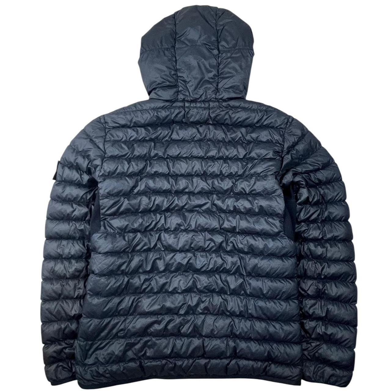 Blue Stone Island Garment Dyed Down Puffer Jacket .