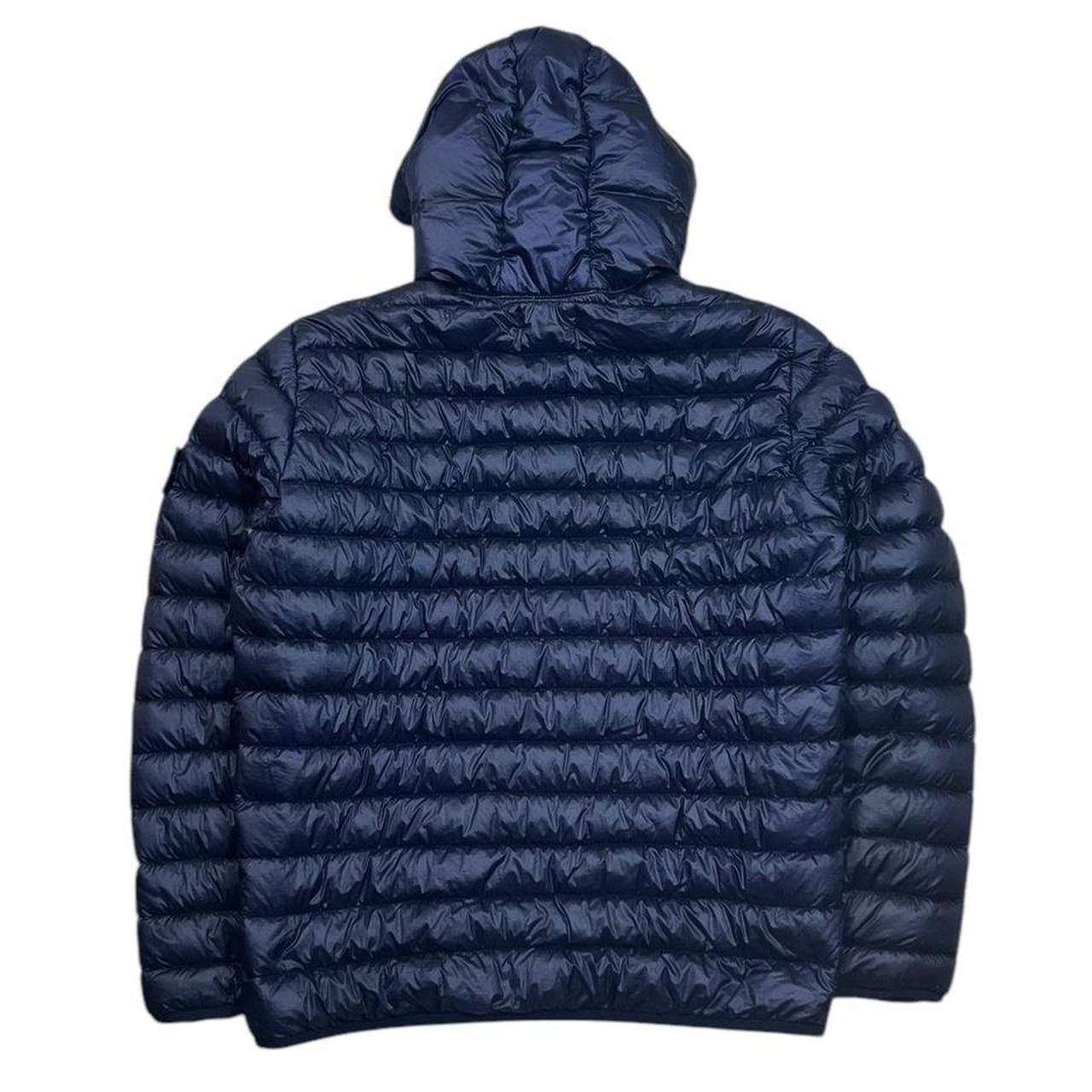 Blue Stone Island Garment Dyed Down Puffer Jacket