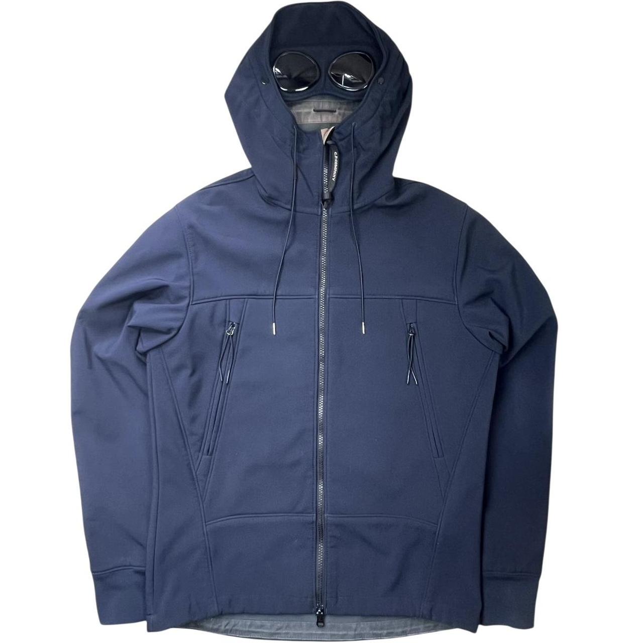 Navy CP Company Shell Goggle Jacket.