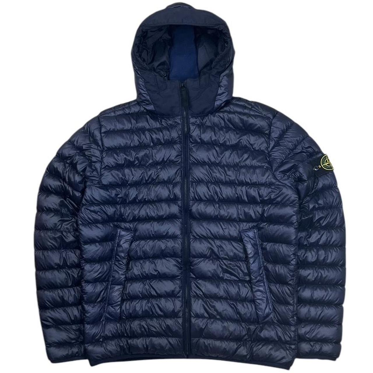 Blue Stone Island Garment Dyed Down Puffer Jacket