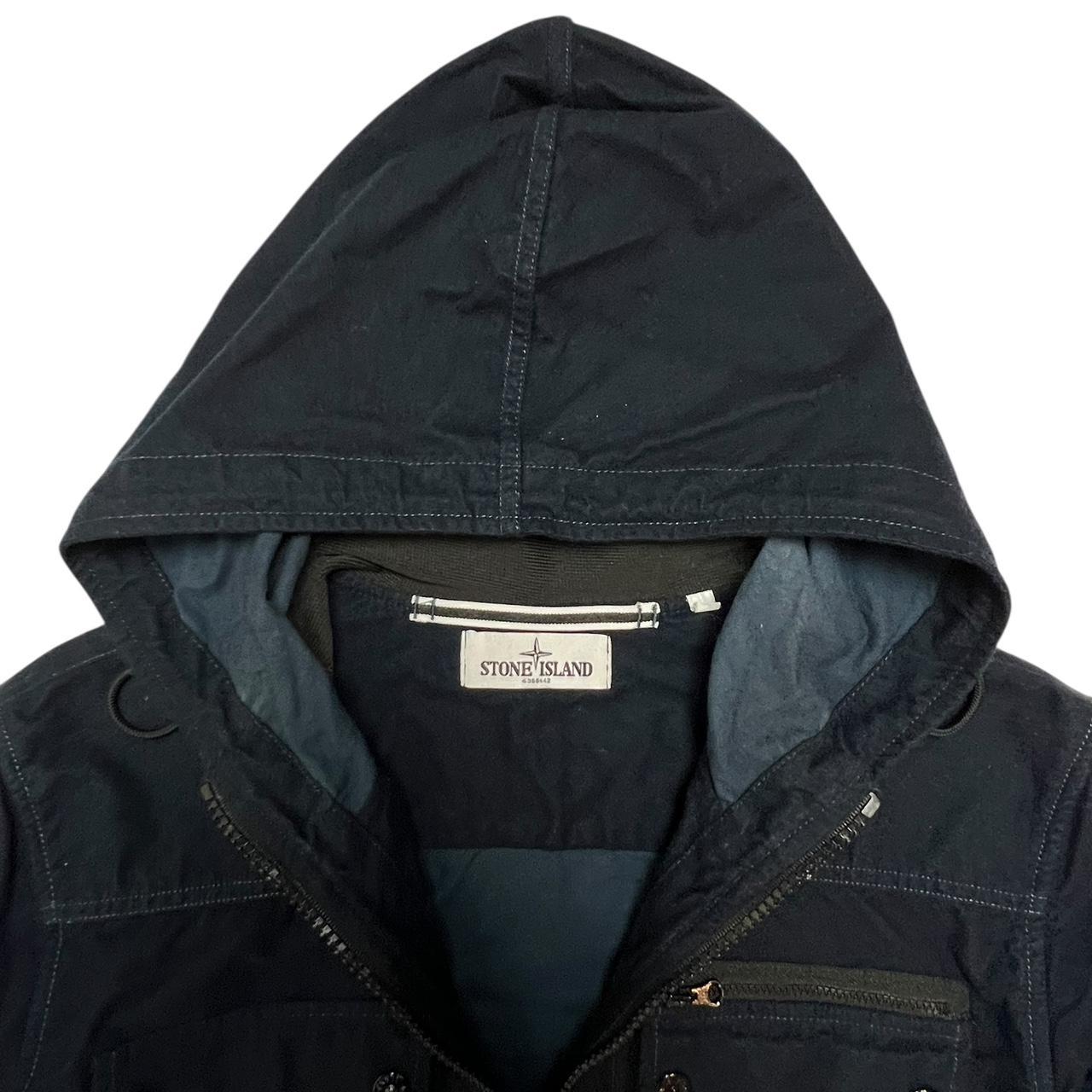 Stone Island Hooded Cotton Overshirt .