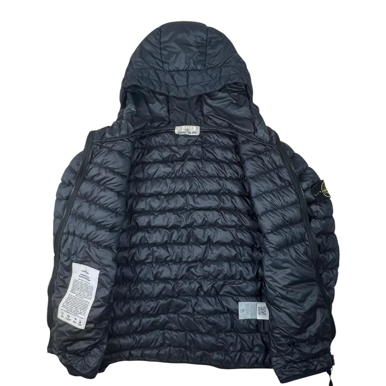 Blue Stone Island Garment Dyed Down Puffer Jacket .
