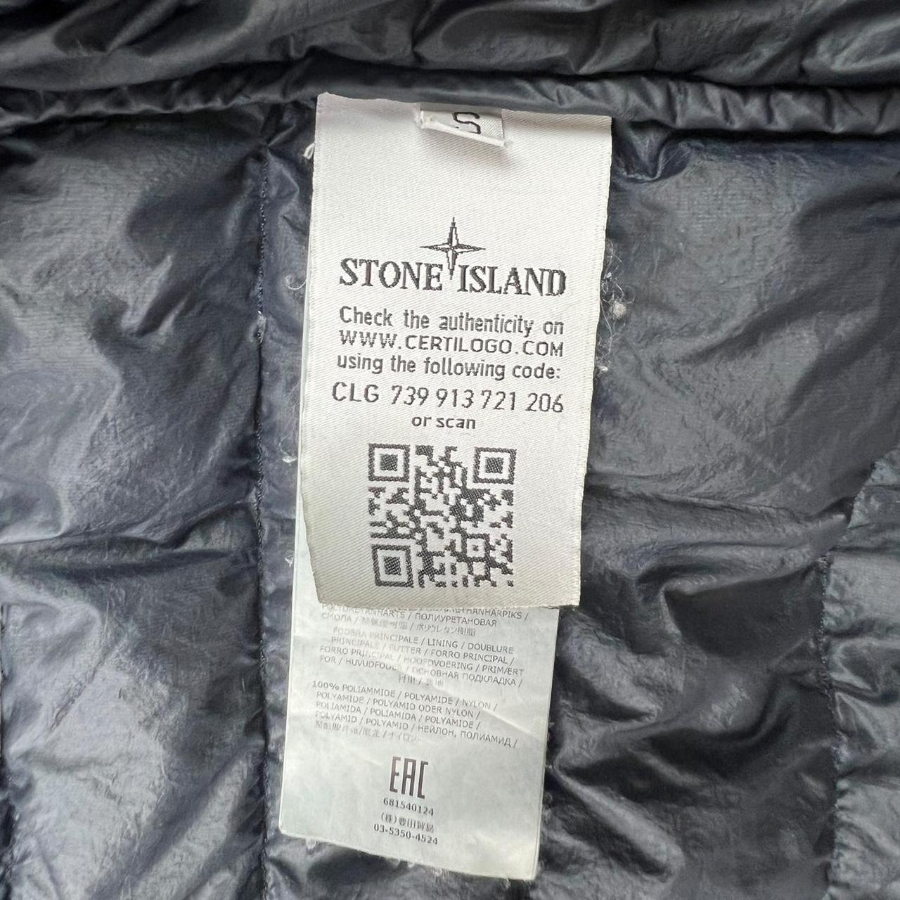 Blue Stone Island Garment Dyed Down Puffer Jacket .