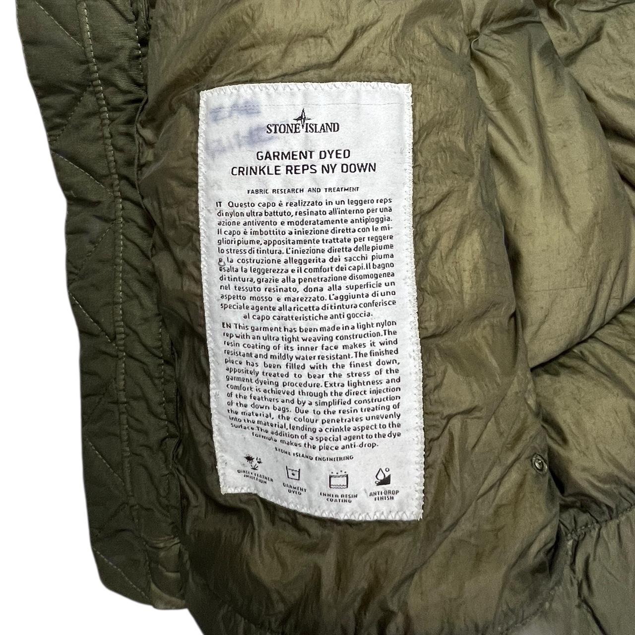 Stone Island Garment Dyed Crinkle Reps NY Down Jacket.