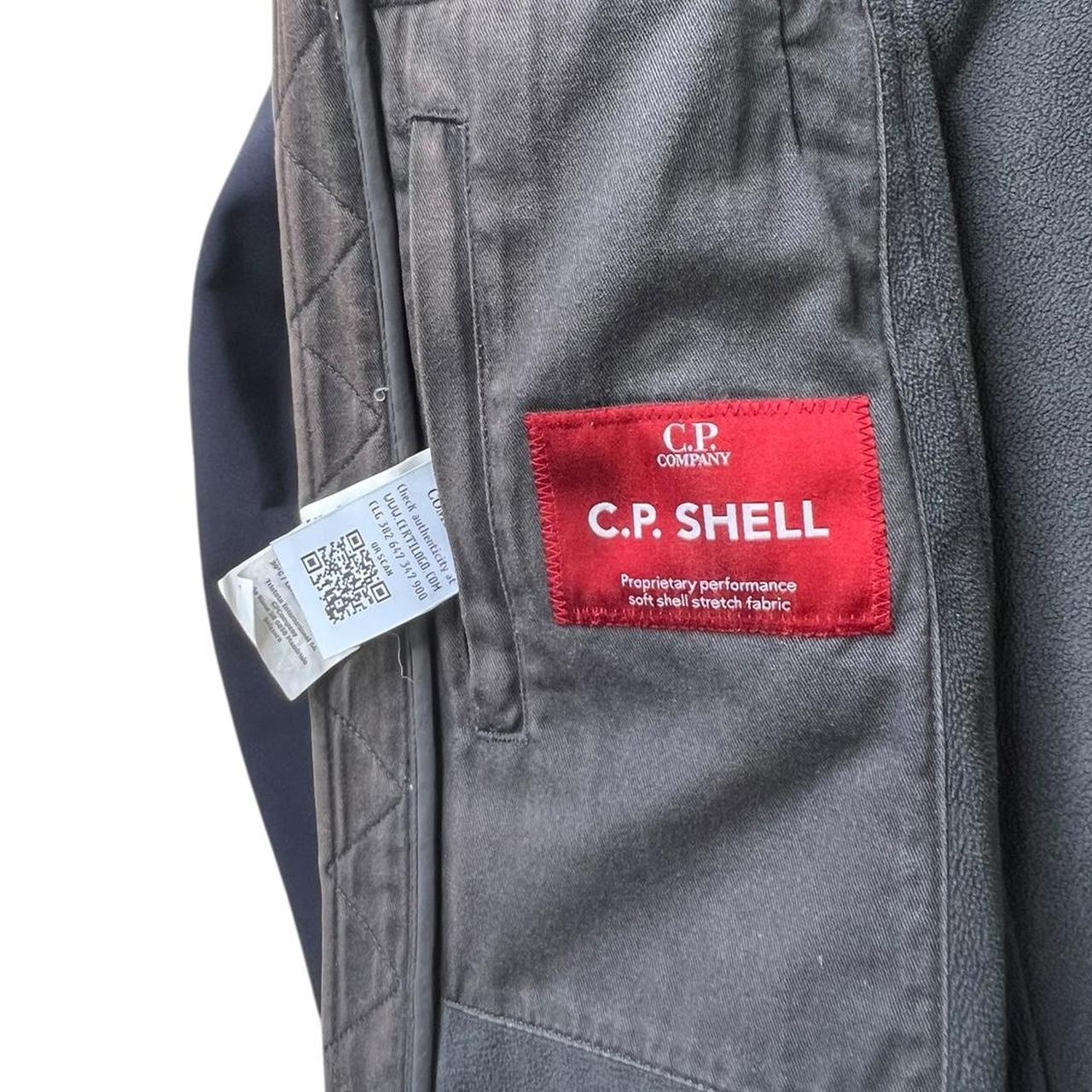 Navy CP Company Shell Goggle Jacket.
