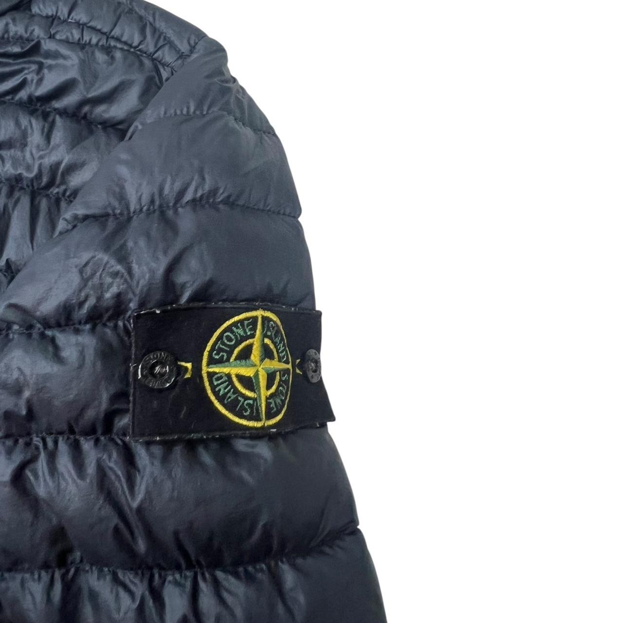 Blue Stone Island Garment Dyed Down Puffer Jacket .